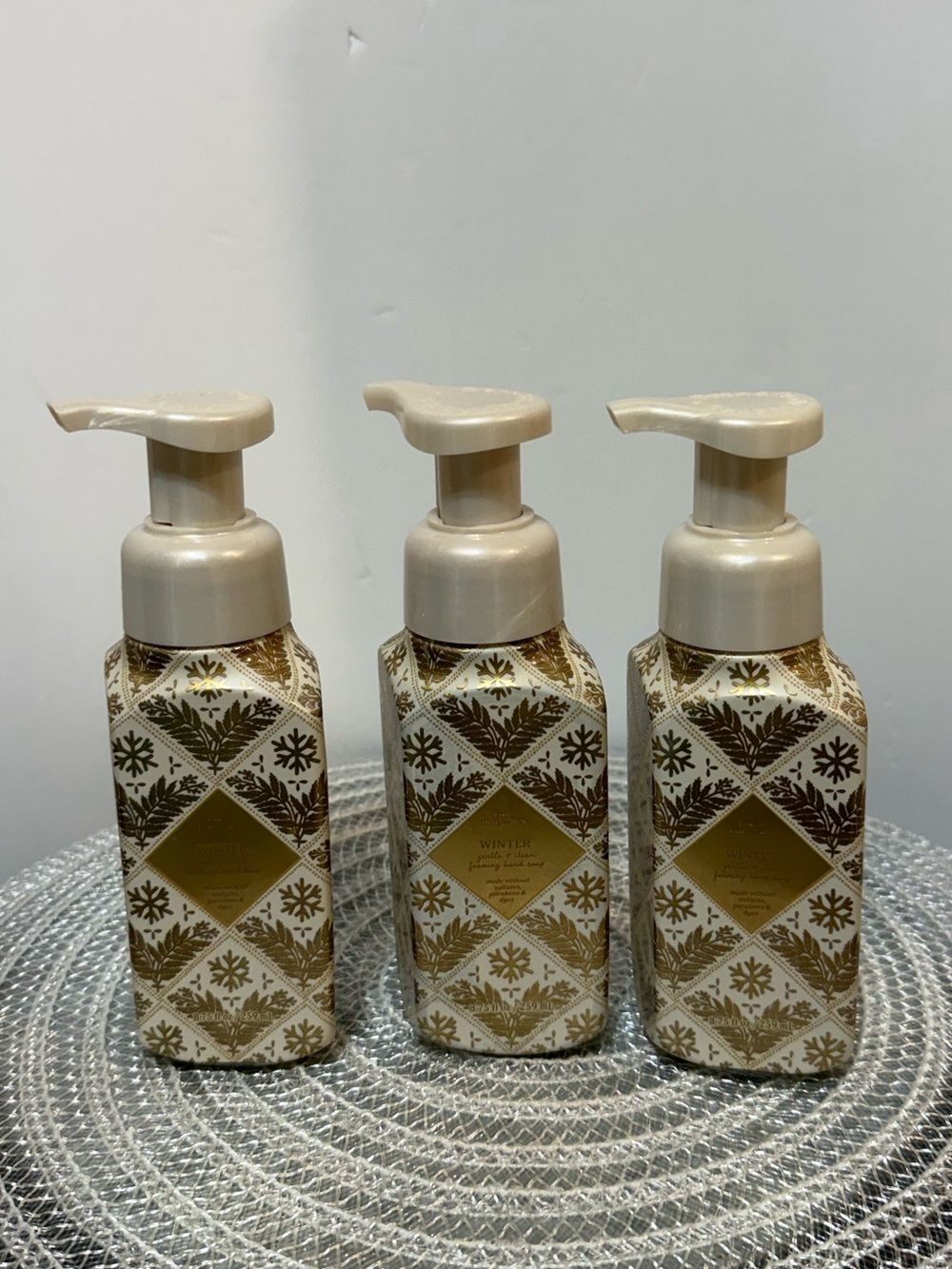 BBW Winter Foaming Hand Soap Set of 3 NWT